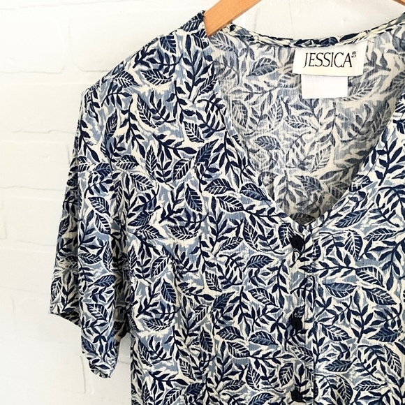 Vintage Blue and White Maxi Dress - Picture 9 of 14